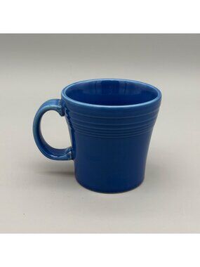Fiesta Lapis Blue Ceramic 4" Tapered Mug Homer Laughlin Coffee Cup USA